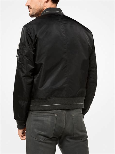 mens michael kors sateen bomber jacket